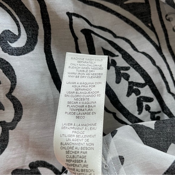 Chico’s Kimono in Black/White Pattern| Cotton-Silk Blend, Size 2/Large••• - Picture 7 of 10